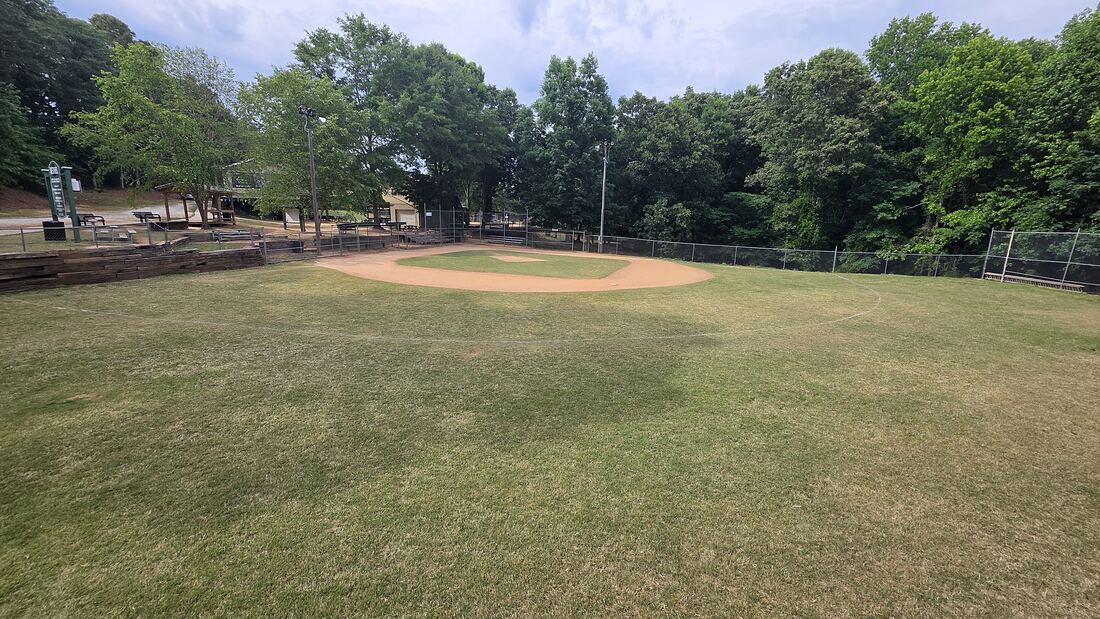 Looking across the outfield toward the infield at Bethel Park