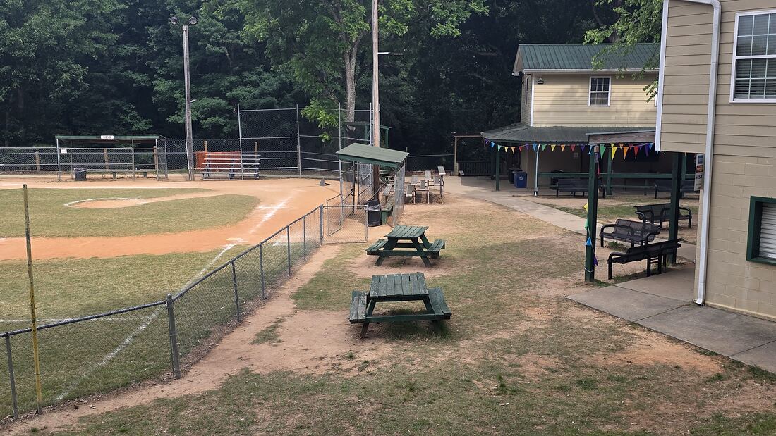 A ball field beside the concession building at Bethel Park